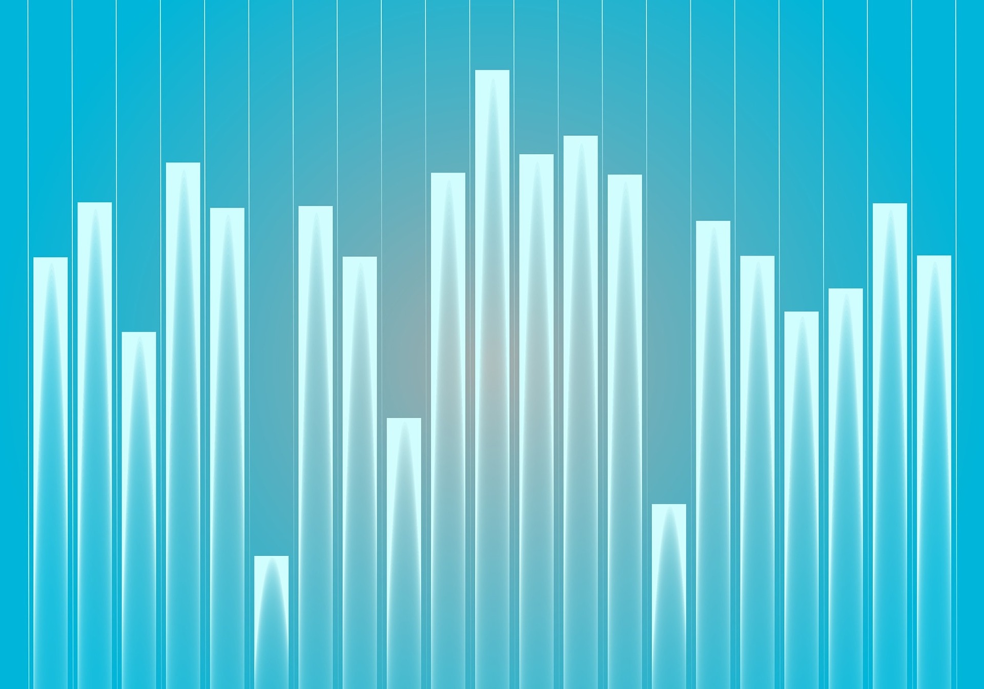 InfoBoard a blue and white bar graph