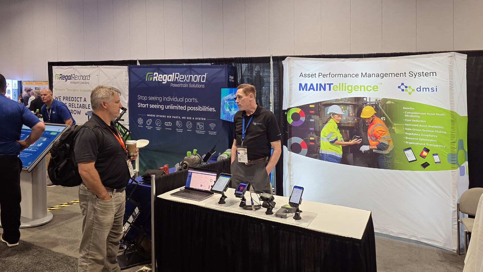John MacSween talking to a possible client at our booth during Reliable Plant Conference 2025.