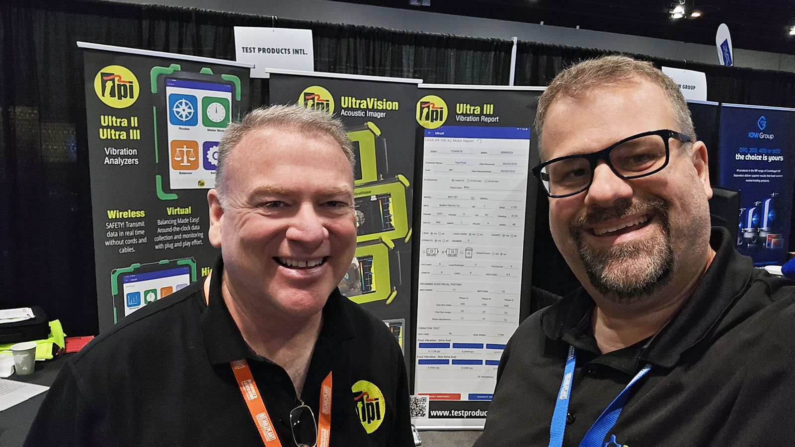 A picture of Andrew with a possible client we met during Reliable Plant Conference 2025.