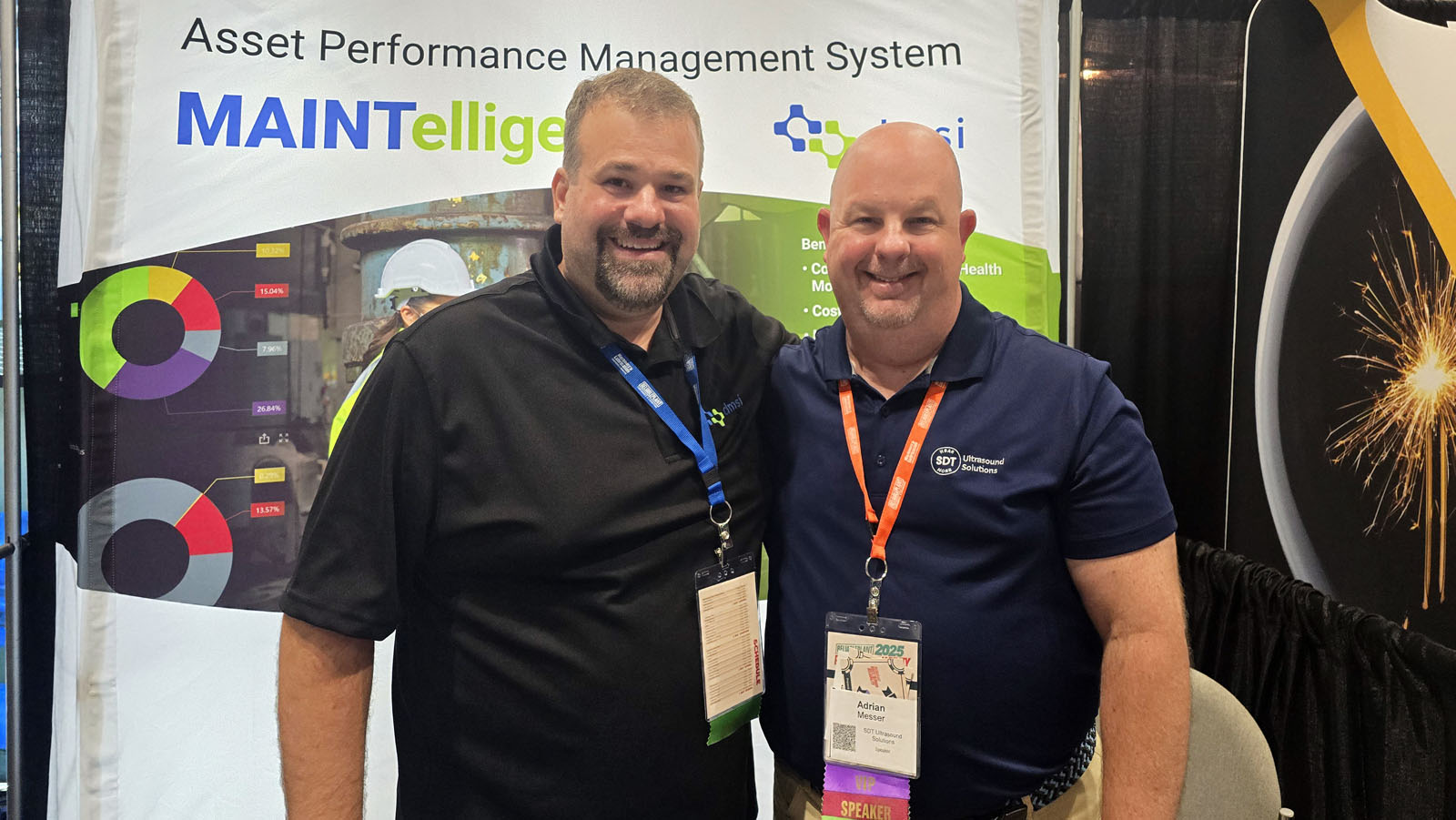 Here's a picture of Andrew with Adrian Messer. Our long time friend who works for SDT which